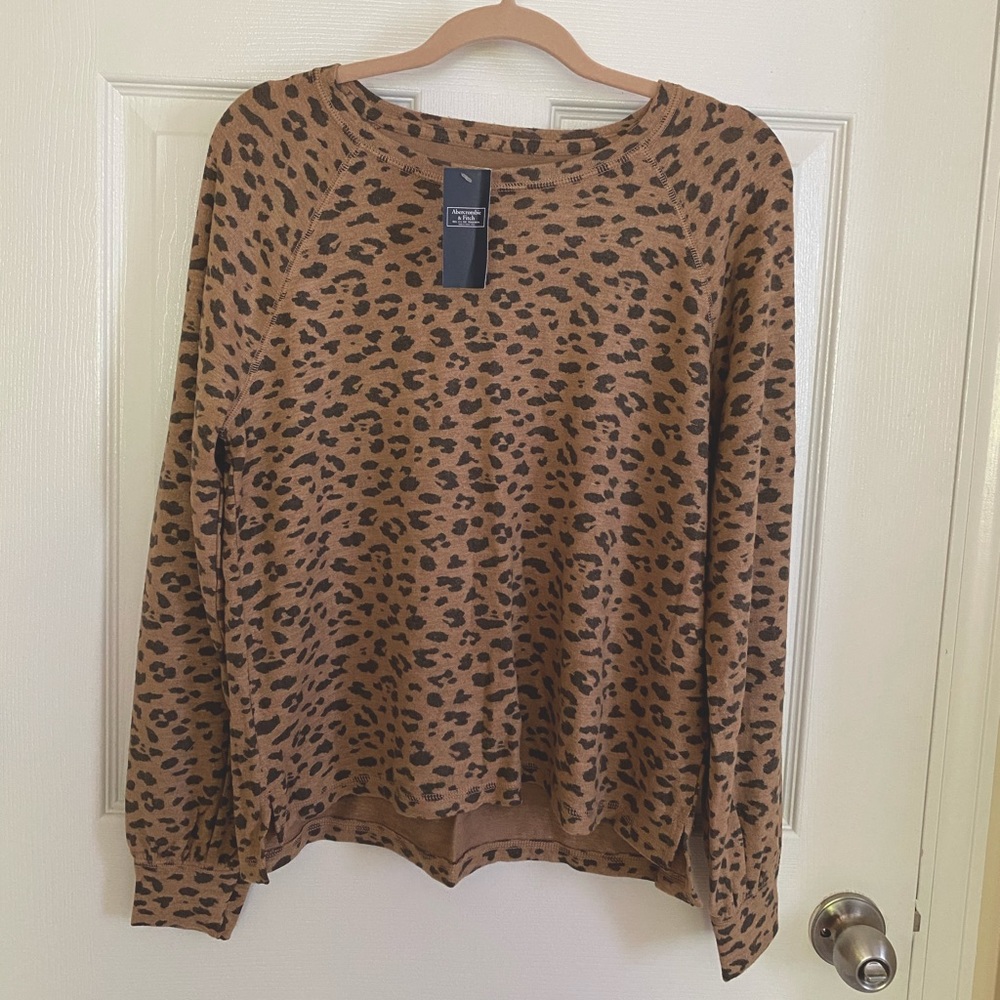 Abercrombie and Fitch Cozy Leopard Top